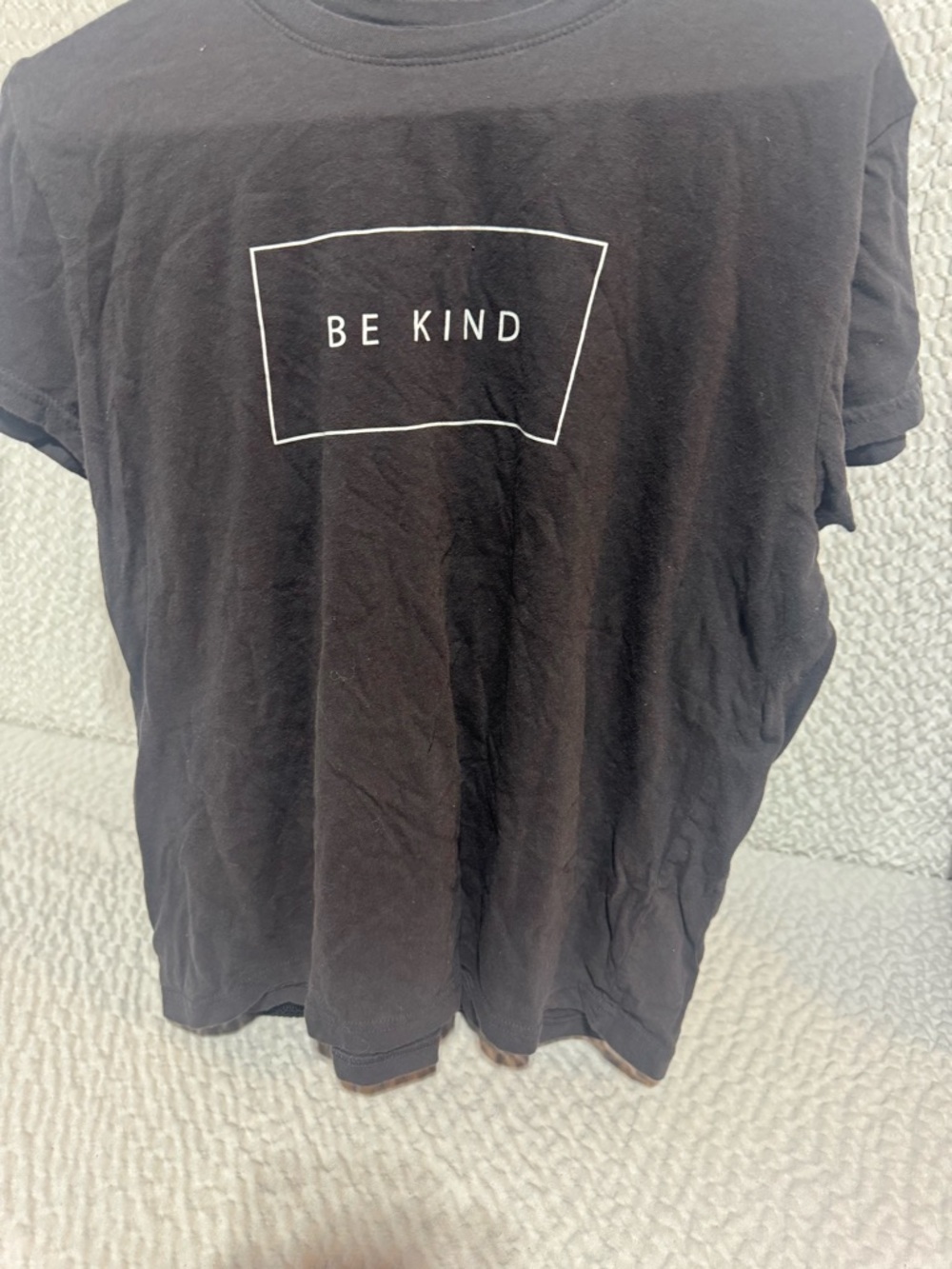 MAD Engine Black Tee with White "Be Kind" Graphic